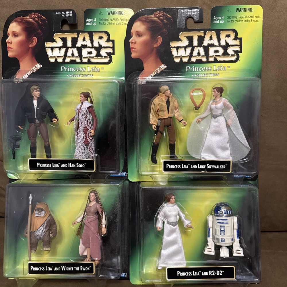 Kenner Star Wars Princess Leia Collection 4-Pack Set Han Luke Wicket R2-D2 1997
